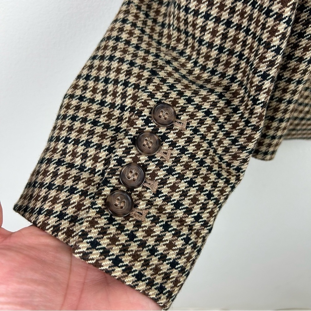 Lane Bryant Houndstooth Blazer beaded collar size: 16 - Picture 6 of 14